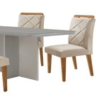 Mesa Para Sala De Jantar Olímpia 120cm Mdf Canto Copo Com Vid