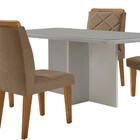 Mesa Para Sala De Jantar Olímpia 120cm Mdf Canto Copo Com Vid