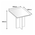 Mesa Para Sala De Jantar Paris 90cm 4 Lugares Com Tampo De Vi