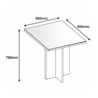 Mesa Para Sala De Jantar Paris 90cm 4 Lugares Tampo Mdp Casa