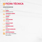 Mesa Para Sala De Jantar Patros 120cm Madeira Tampo Barril La