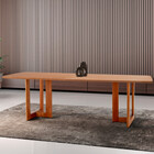 Mesa Para Sala De Jantar Patros 220cm Madeira Tampo Barril La