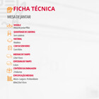 Mesa Para Sala De Jantar Pillar 220cm Madeira Com Vidro E Det