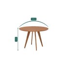 Mesa Para Sala De Jantar Redonda 109cm Sem Vidro Acerola Cina