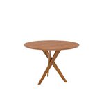 Mesa Para Sala De Jantar Redonda 109cm Sem Vidro Cacau Cinamo