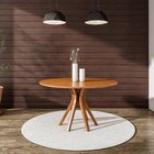 Mesa Para Sala De Jantar Redonda 130x130cm Vegas  Champagne