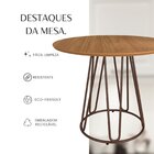 Mesa Para Sala De Jantar Redonda 90cm Mdf Ômega Marrom / Proa