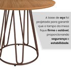 Mesa Para Sala De Jantar Redonda 90cm Mdf Ômega Marrom / Proa