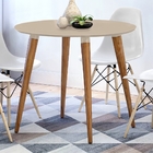 Mesa Para Sala De Jantar Redonda Betty Off White