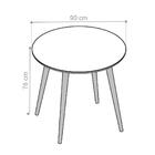 Mesa Para Sala De Jantar Redonda Betty Off White Tampo Em Vid