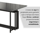 Mesa Para Sala De Jantar Retangular 120x90cm Mdf Com Vidro Pé