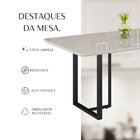 Mesa Para Sala De Jantar Retangular 160x90cm Mdf Com Vidro Lu