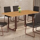 Mesa Para Sala De Jantar Retangular 160x90cm Mdf Lunna Marrom