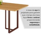 Mesa Para Sala De Jantar Retangular 160x90cm Mdf Lunna Marrom
