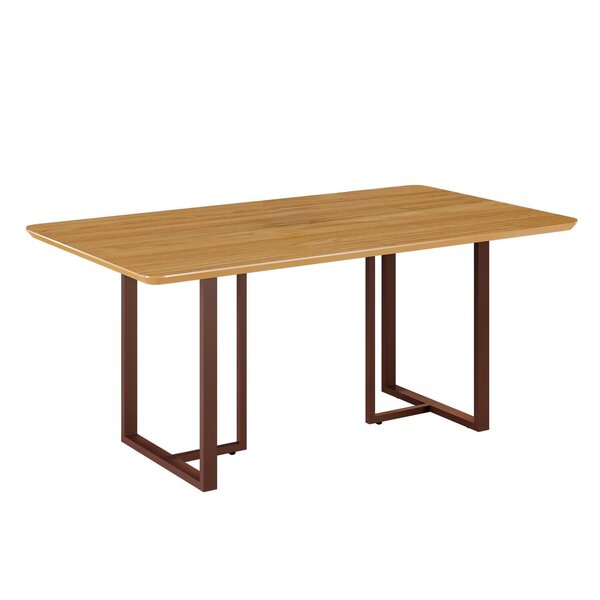 Mesa Para Sala De Jantar Retangular 160x90cm Mdf Lunna Marrom