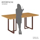 Mesa Para Sala De Jantar Retangular 160x90cm Mdf Lunna Marrom