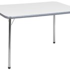 Mesa Para Sala De Jantar Roberta Brilhante Cromado/branco/cin