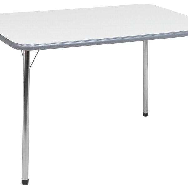 Mesa Para Sala De Jantar Roberta Brilhante Cromado/branco/cin