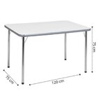 Mesa Para Sala De Jantar Roberta Brilhante Cromado/branco/cin