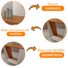 Mesa Para Sala De Jantar Rubi 180cm Madeira Tampo Barril Lami