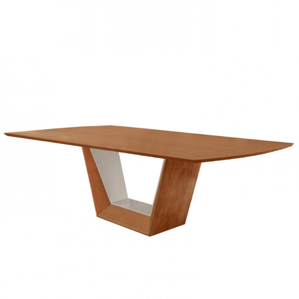 Mesa Para Sala De Jantar Rubi 220cm Madeira Tampo Barril Lami