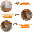 Mesa Para Sala De Jantar Rubi 220cm Madeira Tampo Barril Lami