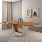 Mesa Para Sala De Jantar Rubi 220cm Madeira Tampo Barril Lami