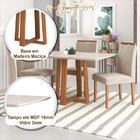 Mesa Para Sala De Jantar Salvador 120x80cm Tampo Vidro/mdf Ma