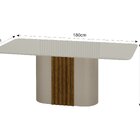 Mesa Para Sala De Jantar Tampo Copo Com Vidro Dacota Off Whit