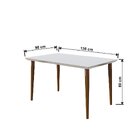 Mesa Para Sala De Jantar Tampo Vidro/mdf Retangular Studio 1.