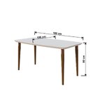 Mesa Para Sala De Jantar Tampo Vidro/mdf Retangular Studio 1.