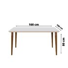 Mesa Para Sala De Jantar Tampo Vidro/mdf Retangular Studio 1.