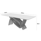 Mesa Para Sala De Jantar Vênus 220cm Madeira Tampo Barril Lam