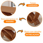 Mesa Para Sala De Jantar Vênus 240cm Madeira Tampo Barril Lam