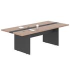 Mesa Para Sala De Reunião 2,40 M Paris Nogueira Preto