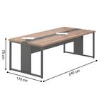 Mesa Para Sala De Reunião 4 Lugares Lazio Noce Preto