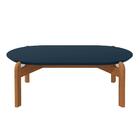 Mesa Para Sala Oval Divinópolis Azul Cobalto Cedro