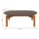 Mesa Para Sala Oval Divinópolis Cinza Perola Cedro