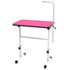 Mesa Para Tosa Grande Minag Rosa Com Regulagem De Altura Tamp