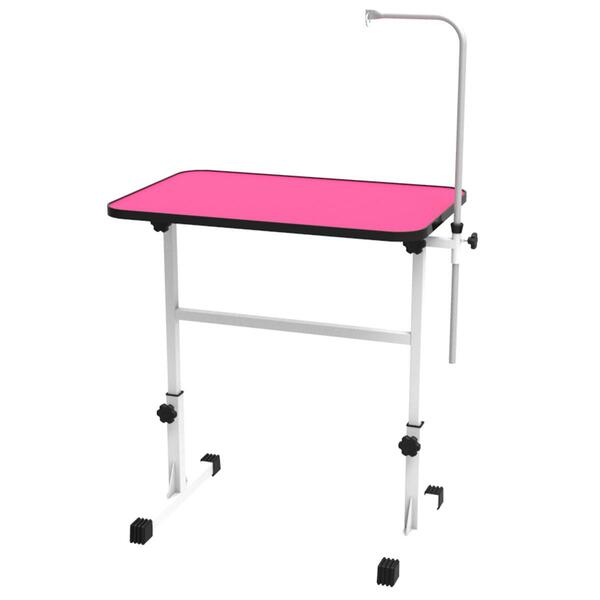 Mesa Para Tosa Grande Minag Rosa Com Regulagem De Altura Tamp