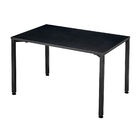 Mesa Parus 6 Lugares 120x80 Cm Tampo Em Mdp 25mm  Preto E Per