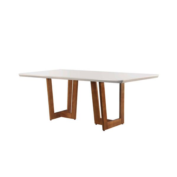 Mesa Patros 200 Cm Madeira E Vidro Mobillare