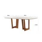 Mesa Patros 200 Cm Madeira E Vidro Mobillare