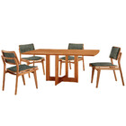 Mesa Patros Tampo 120cm Laminado Barril Com 4 Cadeiras Eva Mo