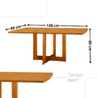 Mesa Patros Tampo 120cm Laminado Barril Com 4 Cadeiras Eva Mo