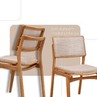 Mesa Patros Tampo 120cm Laminado Barril Com 4 Cadeiras Eva Mo