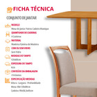 Mesa Patros Tampo 120cm Laminado Barril Com 4 Cadeiras Muniqu