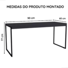 Mesa Pé De Ferro Diretor 90 Cm - Jm3  Preto