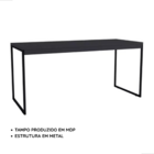 Mesa Pé De Ferro Diretor 90 Cm - Jm3  Preto