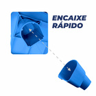 Mesa Pé Móvel Quadrada Azul